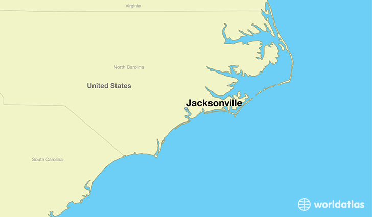 map showing the location of Jacksonville