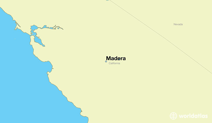 map showing the location of Madera