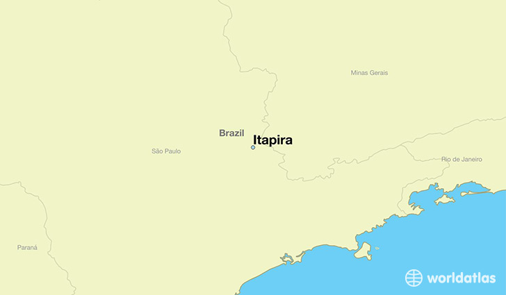 map showing the location of Itapira