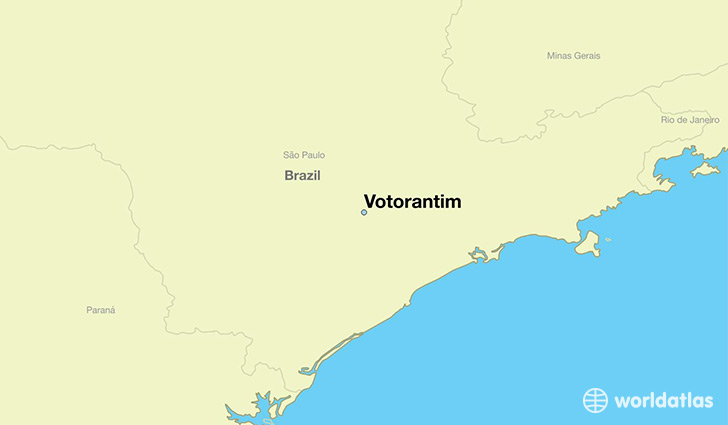 map showing the location of Votorantim