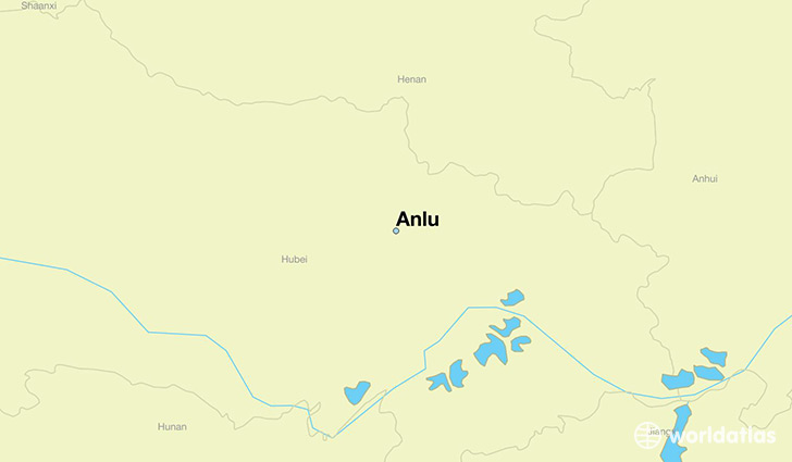 map showing the location of Anlu