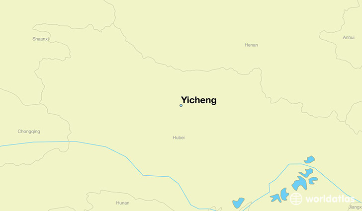 map showing the location of Yicheng