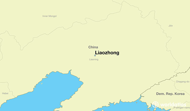 map showing the location of Liaozhong