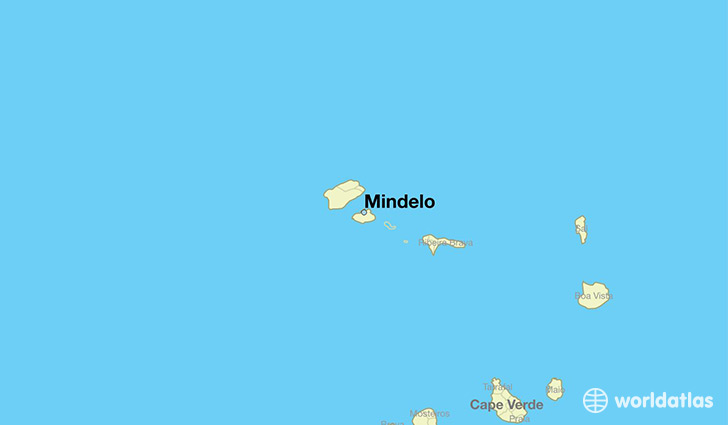 map showing the location of Mindelo