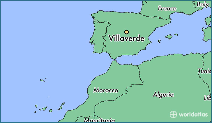map showing the location of Villaverde