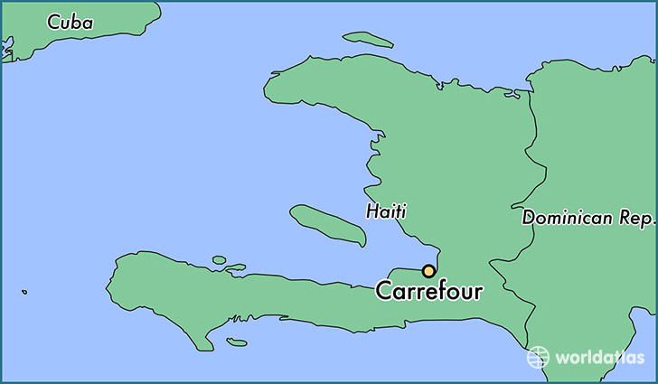 map showing the location of Carrefour