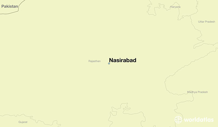map showing the location of Nasirabad