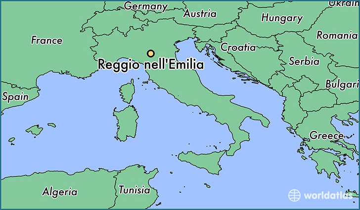 map showing the location of Reggio nell'Emilia