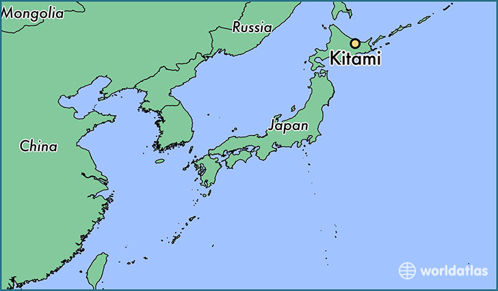 map showing the location of Kitami