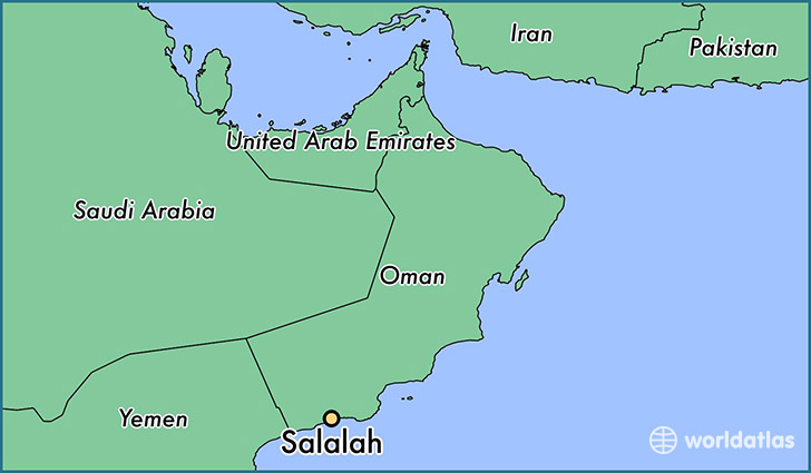 map showing the location of Salalah