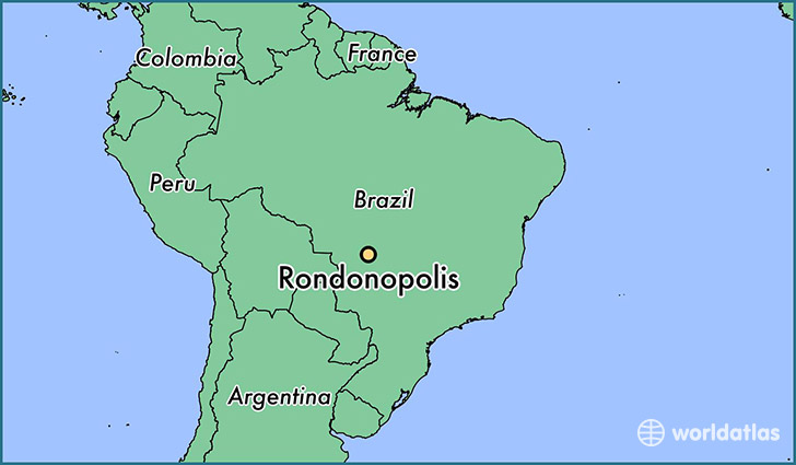 map showing the location of Rondonopolis