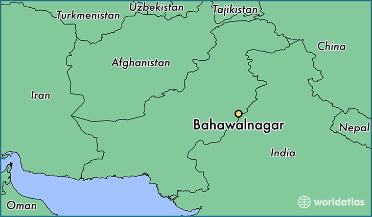 map showing the location of Bahawalnagar