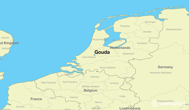 map showing the location of Gouda