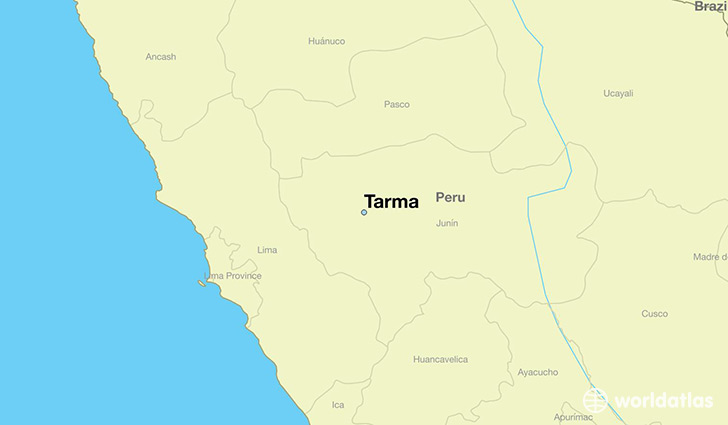 map showing the location of Tarma