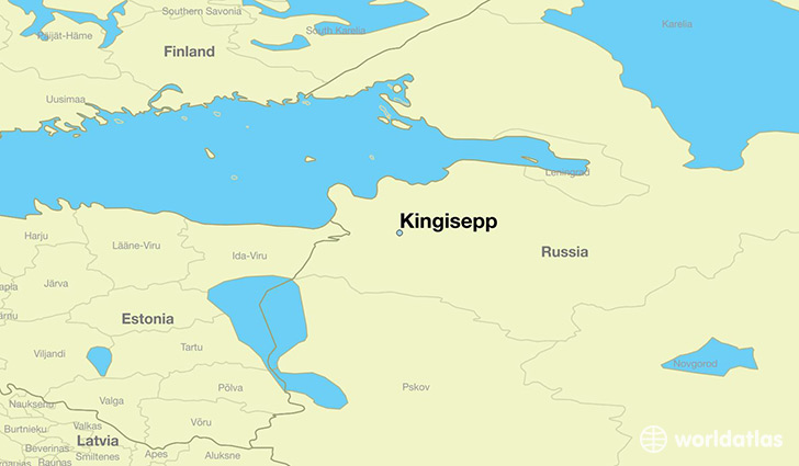 map showing the location of Kingisepp