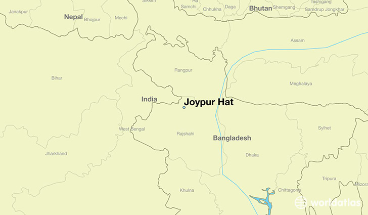 map showing the location of Joypur Hat