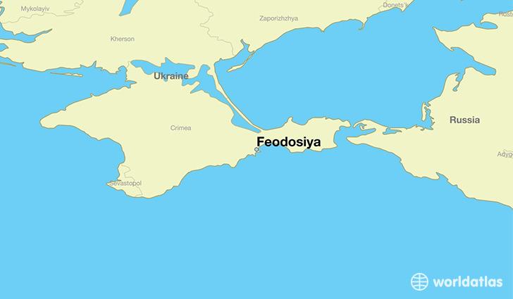 map showing the location of Feodosiya
