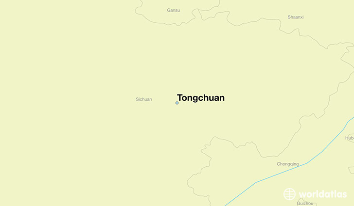 map showing the location of Tongchuan