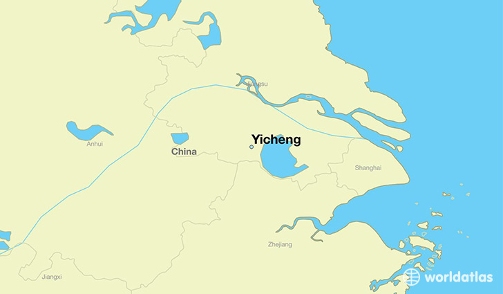 map showing the location of Yicheng