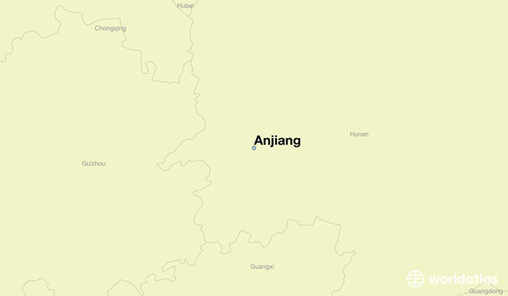 map showing the location of Anjiang