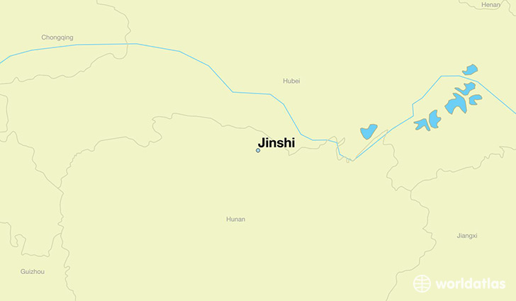 map showing the location of Jinshi