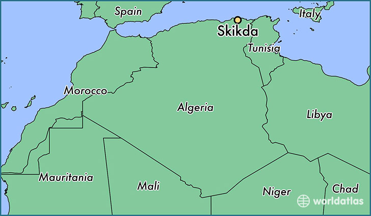 map showing the location of Skikda