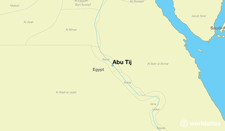 map showing the location of Abu Tij