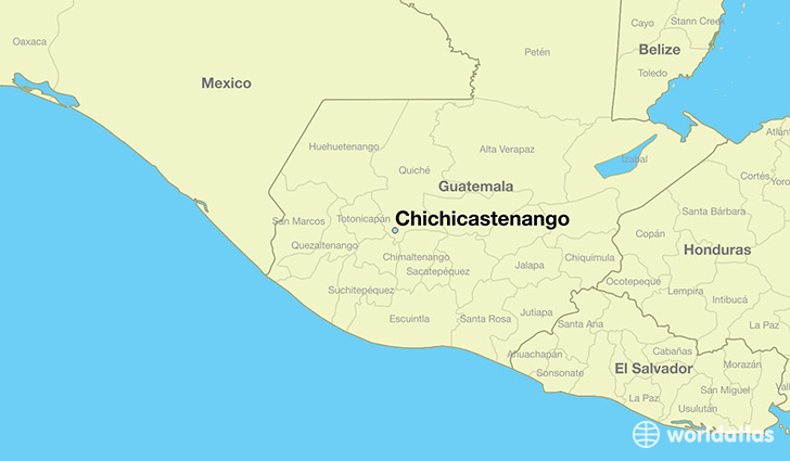 map showing the location of Chichicastenango