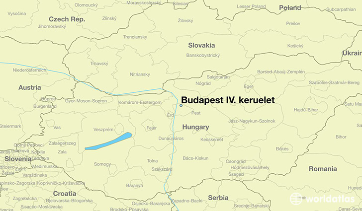 map showing the location of Budapest IV. keruelet