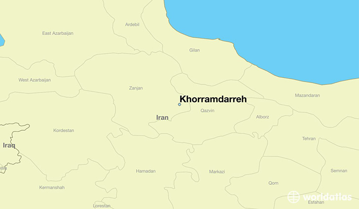 map showing the location of Khorramdarreh