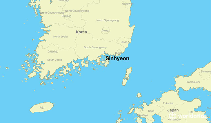map showing the location of Sinhyeon