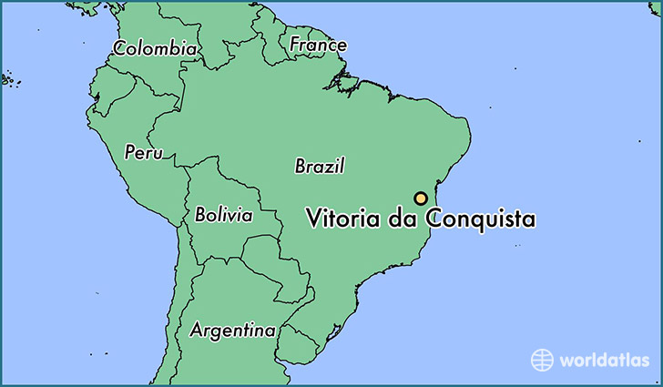 map showing the location of Vitoria da Conquista
