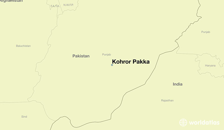 map showing the location of Kohror Pakka