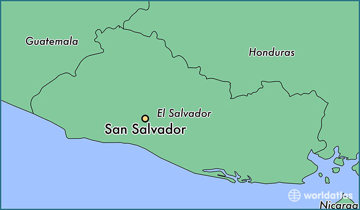 map showing the location of San Salvador