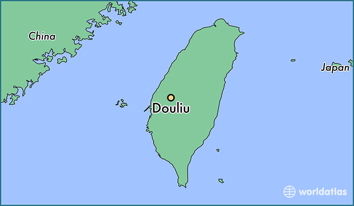 map showing the location of Douliu