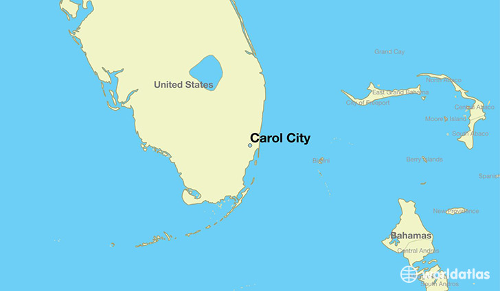 map showing the location of Carol City