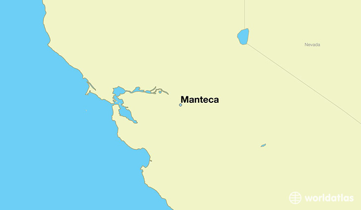 map showing the location of Manteca