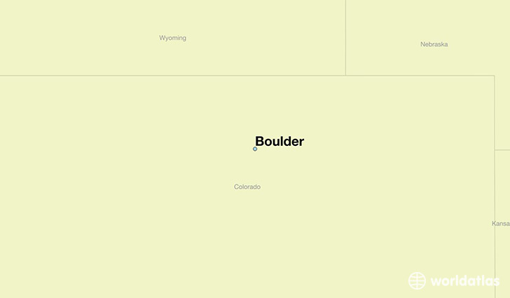 map showing the location of Boulder