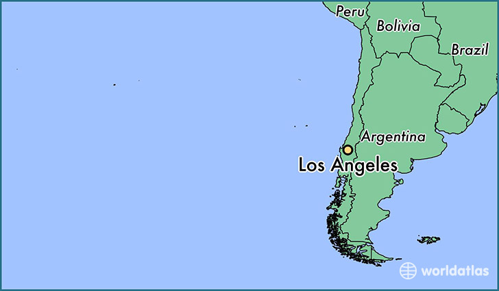map showing the location of Los Angeles