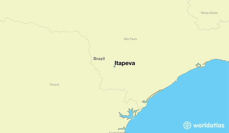 map showing the location of Itapeva