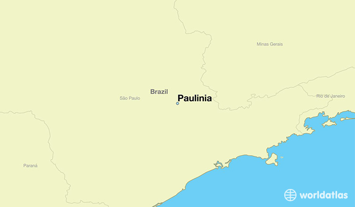 map showing the location of Paulinia