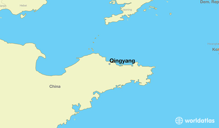 map showing the location of Qingyang