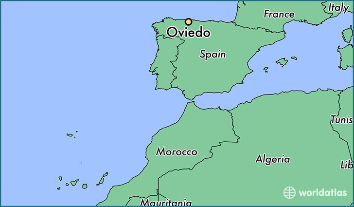 map showing the location of Oviedo