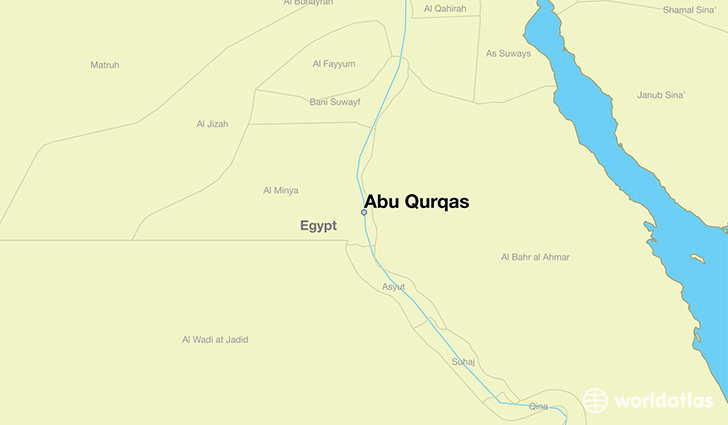 map showing the location of Abu Qurqas