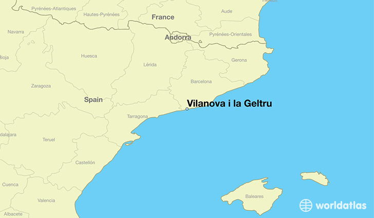 map showing the location of Vilanova i la Geltru