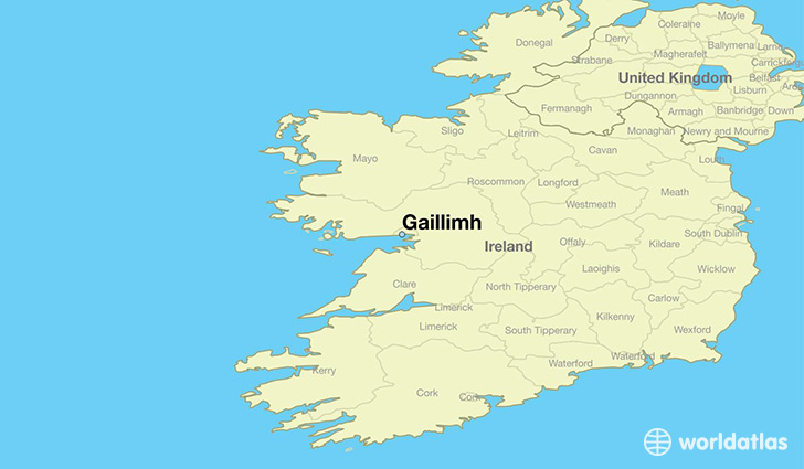 map showing the location of Gaillimh