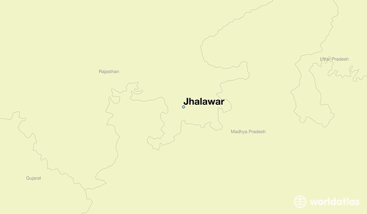 map showing the location of Jhalawar