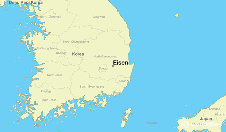map showing the location of Eisen