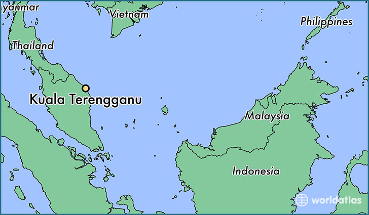 map showing the location of Kuala Terengganu