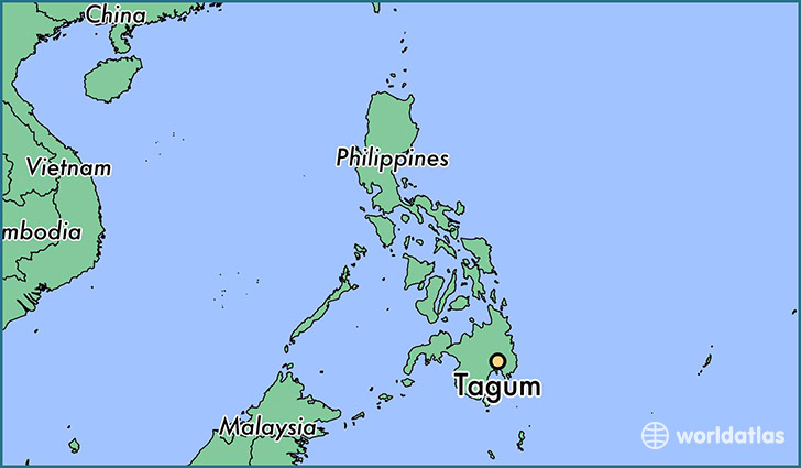 map showing the location of Tagum